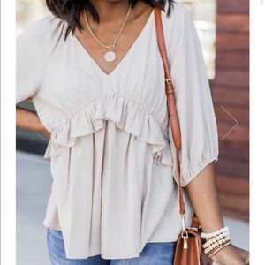 Pink Lily Baby Doll Blouse